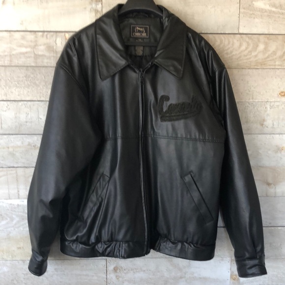 Canada logo vegan leather bomber jacket - Picture 2 of 11